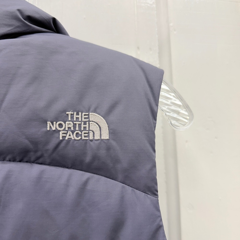 The North Face Womens 700 Fill Down Puffer Vest Grey Pink Medium Nuptse - Picture 5 of 10
